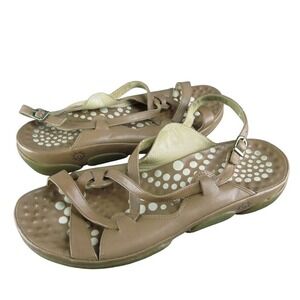 Kumfs Women's  Strappy Brown Leather Size‎ 39W Gently Used 2025